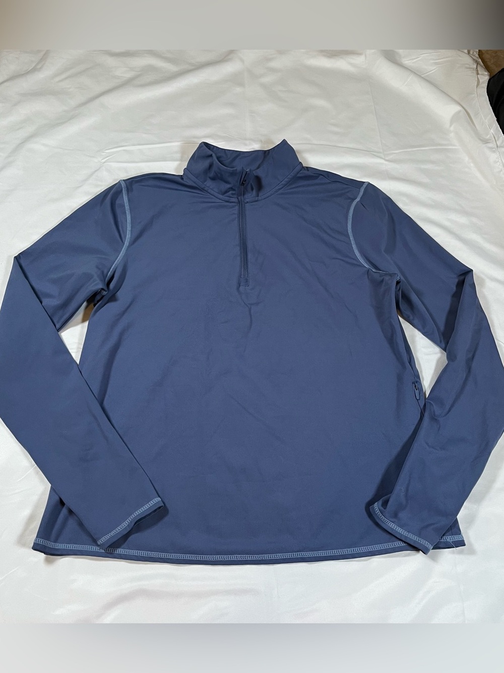 Soybu Active Top Womens Sz M‎ Blue Long Sleeve Quarter Zip Athletic